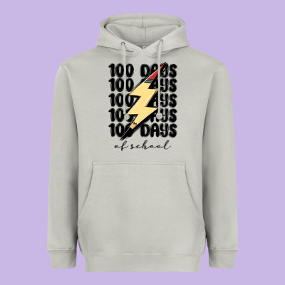 100 Days Of School Heavyweight Hoodie Designed By Maliassmallbusiness