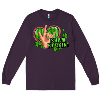 Plum shamrockin' rock n roll female hand Long Sleeve Tee - Artiststas
