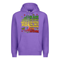 Purple title black history celebration Premium Hoodie - LillyAllenDesigns