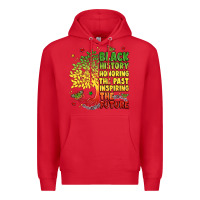 Red title black history celebration Premium Hoodie - LillyAllenDesigns
