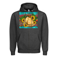 Charcoal Heather western chicks coop animals sunflowers cactus serape leopard turquoise Zipper Hoodie - Artiststas