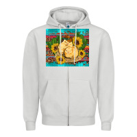 Dove Grey western chicks coop animals sunflowers cactus serape leopard turquoise Zipper Hoodie - Artiststas