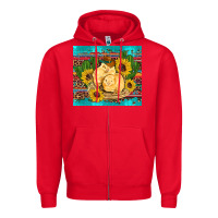 Red western chicks coop animals sunflowers cactus serape leopard turquoise Zipper Hoodie - Artiststas