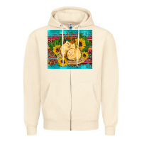 Sandshell western chicks coop animals sunflowers cactus serape leopard turquoise Zipper Hoodie - Artiststas