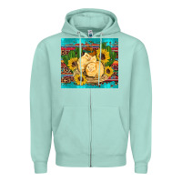 Seafoam western chicks coop animals sunflowers cactus serape leopard turquoise Zipper Hoodie - Artiststas