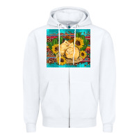 White western chicks coop animals sunflowers cactus serape leopard turquoise Zipper Hoodie - Artiststas