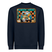 Navy pumpkin season truck Heavyweight Sweatshirt - RanaPortraitStore