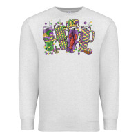 Oatmeal Heather mardi gras coffee Premium Sweatshirt - MaliasSmallBusiness