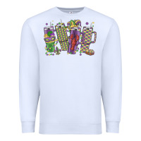 White mardi gras coffee Premium Sweatshirt - MaliasSmallBusiness