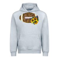 Heather Grey Leopard Print Footbal Urban Hoodie - Bettercallsaul
