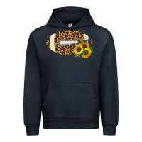 Navy Leopard Print Footbal Urban Hoodie - Bettercallsaul