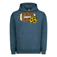 Pigment Midnight Navy Leopard Print Footbal Urban Hoodie - Bettercallsaul