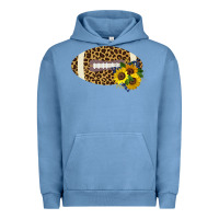 Pigment Pebble Blue Leopard Print Footbal Urban Hoodie - Bettercallsaul