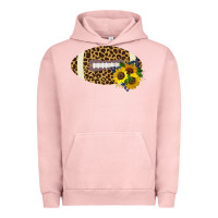 Pigment Salmon Leopard Print Footbal Urban Hoodie - Bettercallsaul