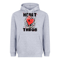 Heather Grey heart throb Heavyweight Hoodie - MaliasSmallBusiness