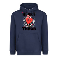 Navy heart throb Heavyweight Hoodie - MaliasSmallBusiness