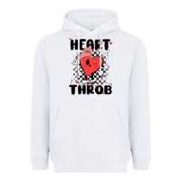 White heart throb Heavyweight Hoodie - MaliasSmallBusiness