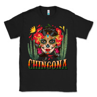 Black chingona sugar skull Classic Tee - BundleAndBundleShop