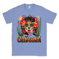 Colony Blue chingona sugar skull Classic Tee - BundleAndBundleShop