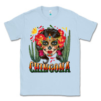 Dusty Blue chingona sugar skull Classic Tee - BundleAndBundleShop