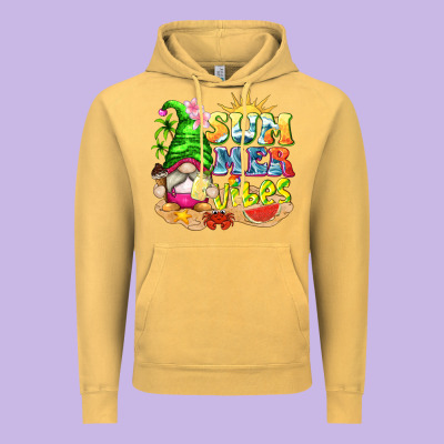 Summer Vibes Gnome Tbw Vintage Hoodie Designed By Texasbilliewilder