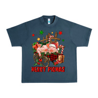 Midnight Navy merry pig mas Urban Heavy Tee - FaDigitalArtStudio