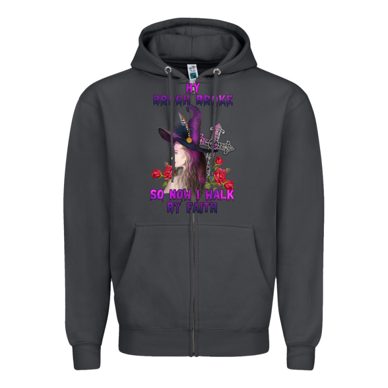 My Broom Broke Zipper Hoodie by AdoDesignShop | Teevron