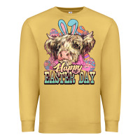Antique Gold Easter Day Cow Premium Sweatshirt - NancyCooperArtShop