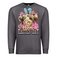 Charcoal Heather Easter Day Cow Premium Sweatshirt - NancyCooperArtShop