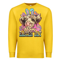 Lemon Easter Day Cow Premium Sweatshirt - NancyCooperArtShop