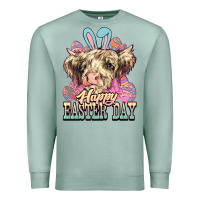 Seafoam Easter Day Cow Premium Sweatshirt - NancyCooperArtShop