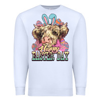 White Easter Day Cow Premium Sweatshirt - NancyCooperArtShop