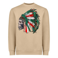 Mushroom mexican indian headdress with skull Heavyweight Sweatshirt - RanaPortraitStore
