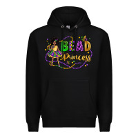 Black bead princess mardi gras Premium Hoodie - LillyAllenDesigns