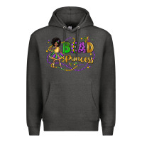 Charcoal Heather bead princess mardi gras Premium Hoodie - LillyAllenDesigns