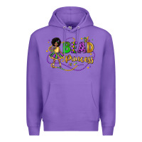 Purple bead princess mardi gras Premium Hoodie - LillyAllenDesigns