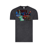 Vintage Black Merica Merica Merica vibes 4th of july Vintage Tee - CowGirlArtShop
