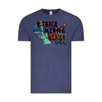 Vintage Denim Merica Merica Merica vibes 4th of july Vintage Tee - CowGirlArtShop