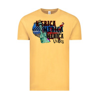 Vintage Mustard Merica Merica Merica vibes 4th of july Vintage Tee - CowGirlArtShop
