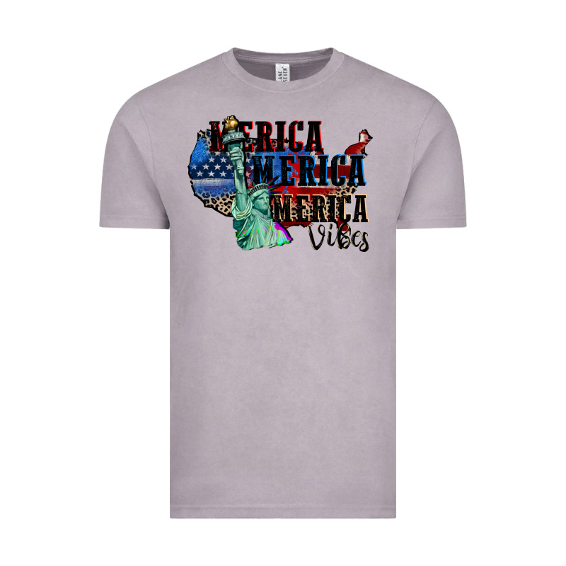 Merica Merica Merica Vibes 4th Of July Vintage Tee by CowGirlArtShop | Teevron