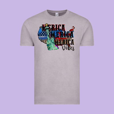 Merica Merica Merica Vibes 4th Of July Vintage Tee Designed By Cowgirlartshop