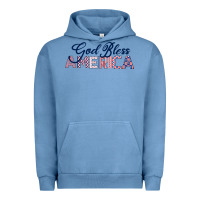 Pigment Pebble Blue God Bless America Urban Hoodie - Bettercallsaul