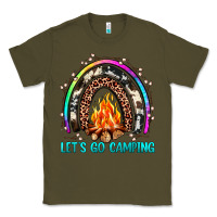 Army Green let's go camping rainbow Classic Tee - JahusDesignShop