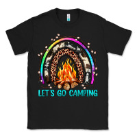 Black let's go camping rainbow Classic Tee - JahusDesignShop
