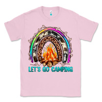 Bubblegum Pink let's go camping rainbow Classic Tee - JahusDesignShop