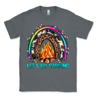 Charcoal Heather let's go camping rainbow Classic Tee - JahusDesignShop