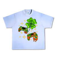 Grape Ice St. Patrick's Day with game control and clover Urban Heavy Tee - Neo Western