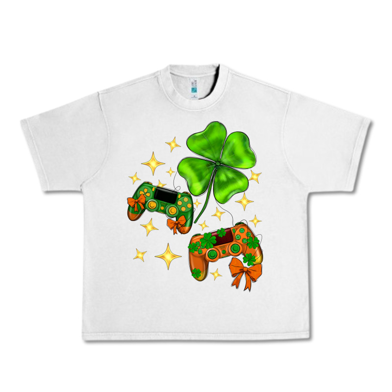 St. Patrick's Day With Game Control And Clover Urban Heavy Tee by Neo Western | Teevron