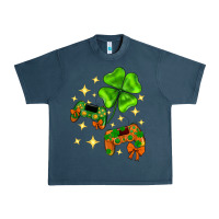 Midnight Navy St. Patrick's Day with game control and clover Urban Heavy Tee - Neo Western