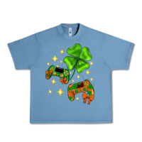 Pebble Blue St. Patrick's Day with game control and clover Urban Heavy Tee - Neo Western